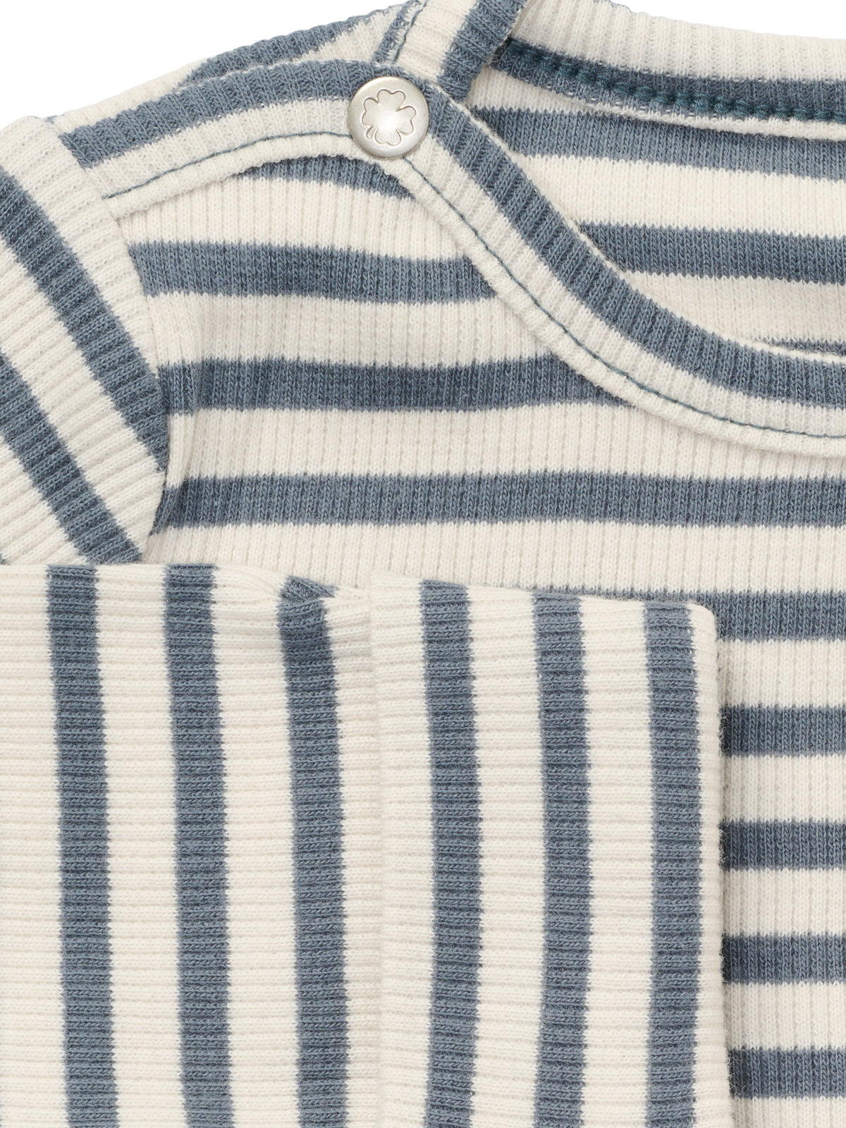 Noppies gestreepte longsleeve baby Stormy Weather (blauwgrijs)