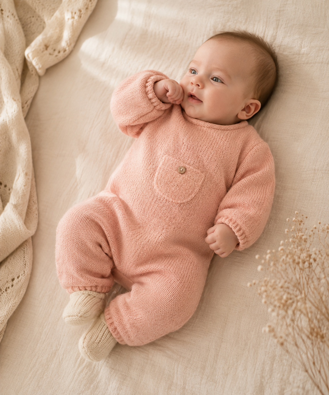 PLAY UP jumpsuit pak baby Jersey Beira Pink (zalmroze)