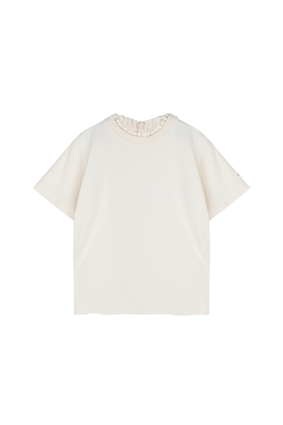 BAJE top meisje Almeria korte mouw White Coconut wit shirt (valt groot)