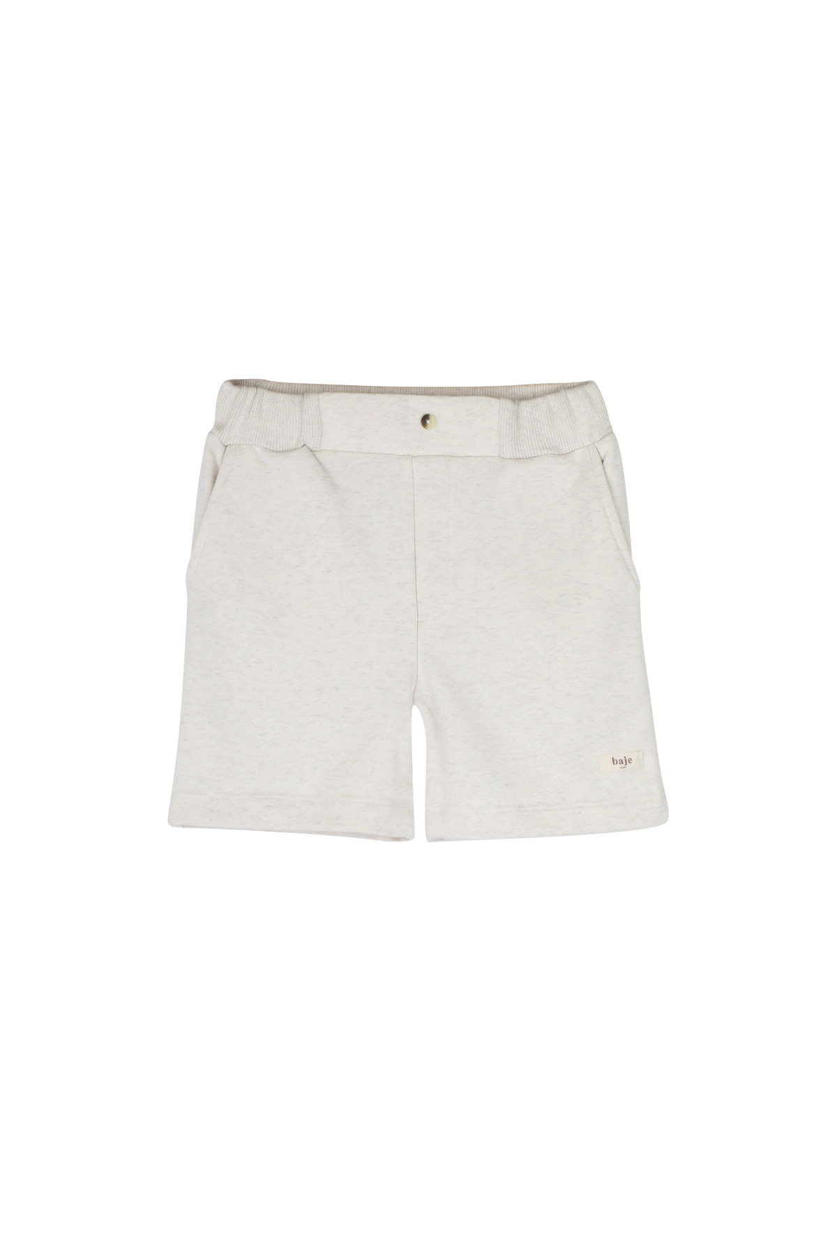 BAJE korte broek jongen Azuel short Creme Melange beige (valt groot)