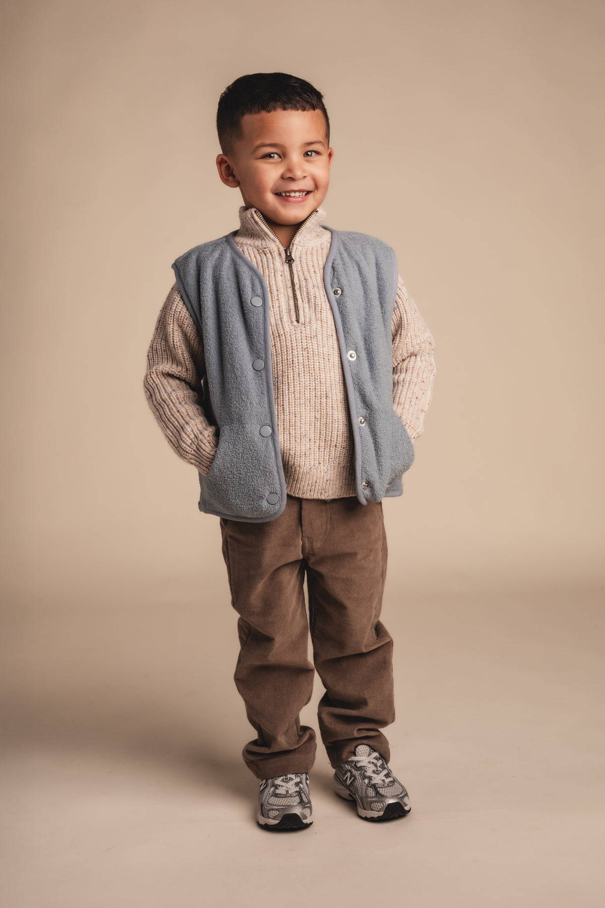BAJE corduroy broek jongen Fos Taupe