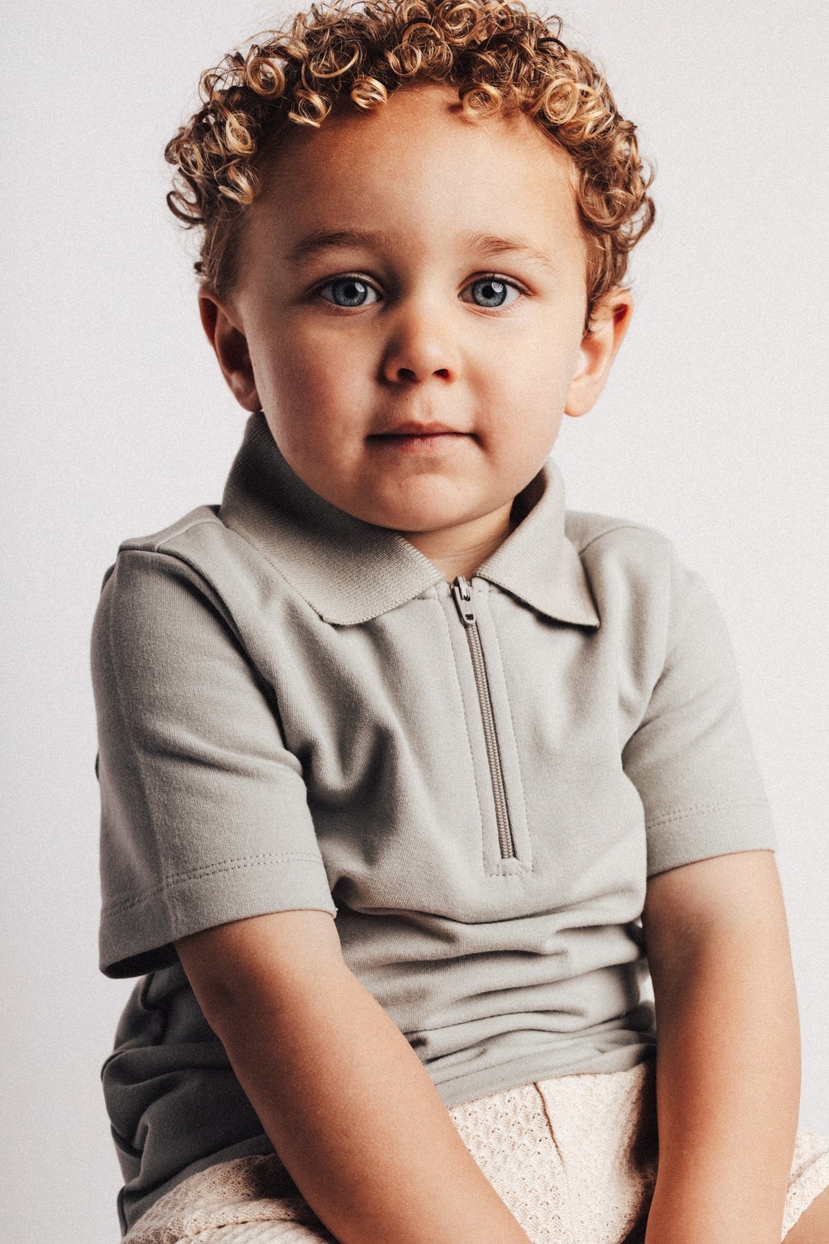 BAJE polo jongen Hervas Green Greyish groen (valt groot)