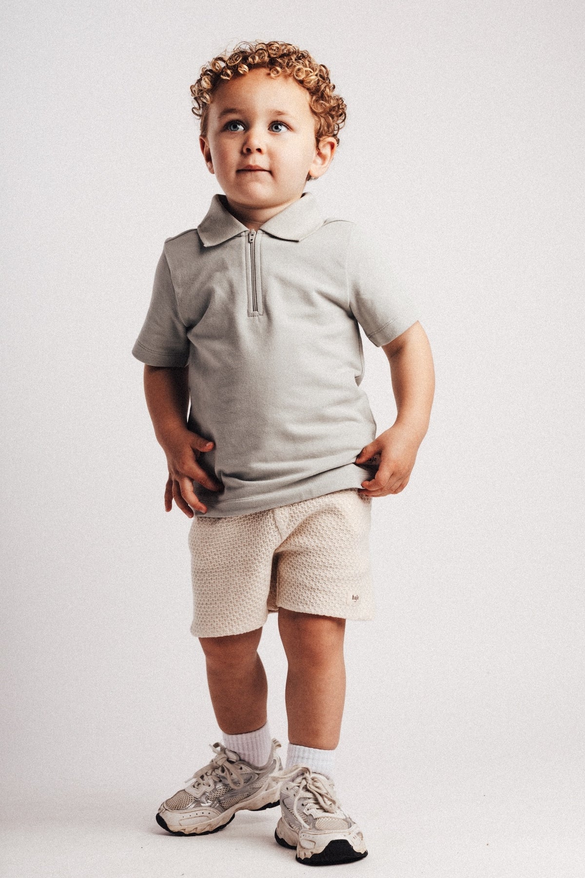 BAJE polo jongen Hervas Green Greyish groen (valt groot)