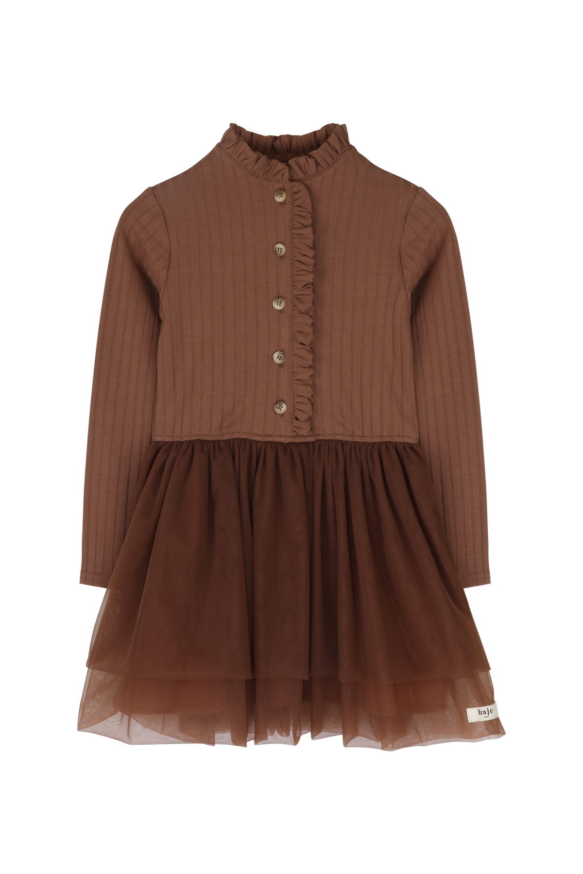 BAJE jurk meisje Junna Copper Brown (koperbruin)