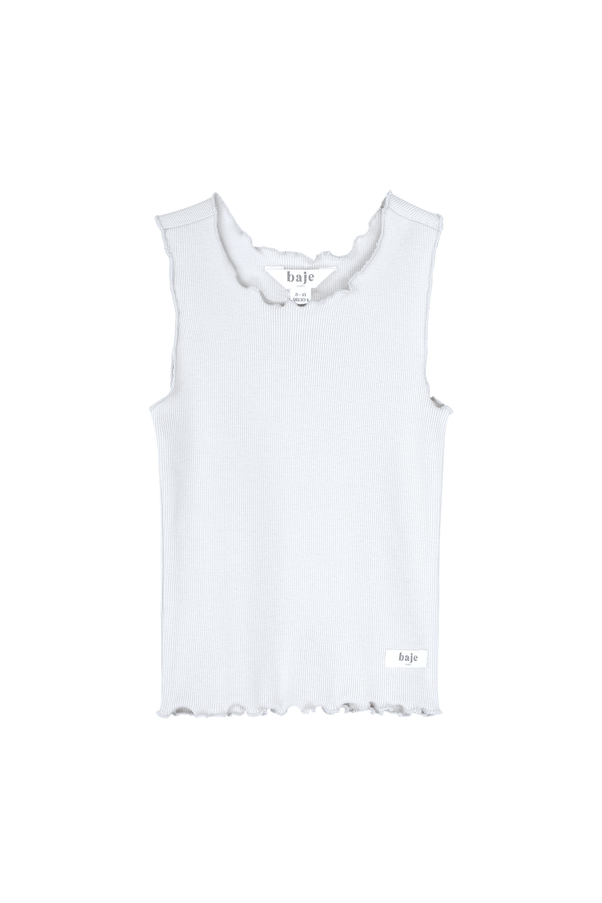 BAJE singlet meisje Jutia White wit (valt groot)
