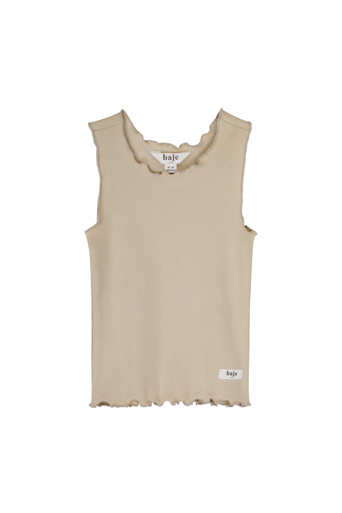 BAJE singlet meisje Jutia Creme Fawn beige (valt groot)