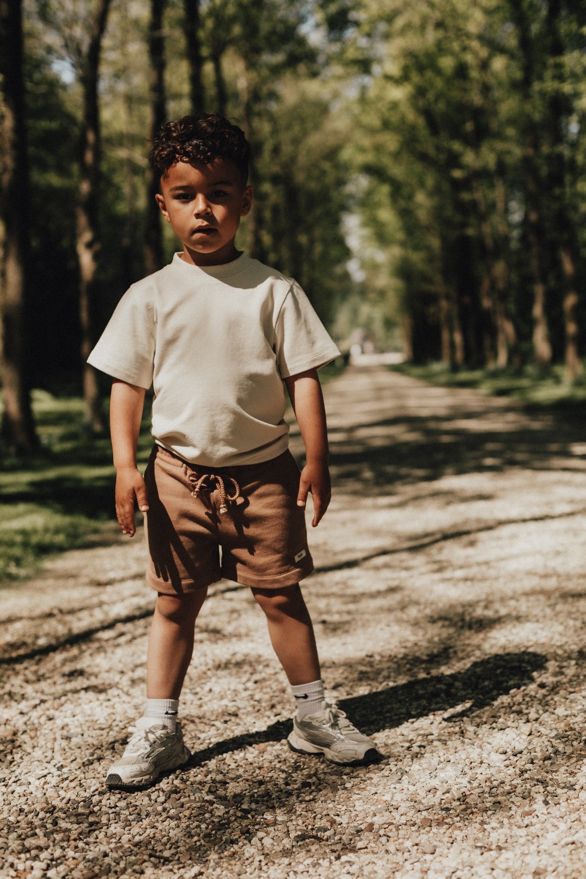 BAJE T-shirt jongen Leon White Coconut wit (valt groot)
