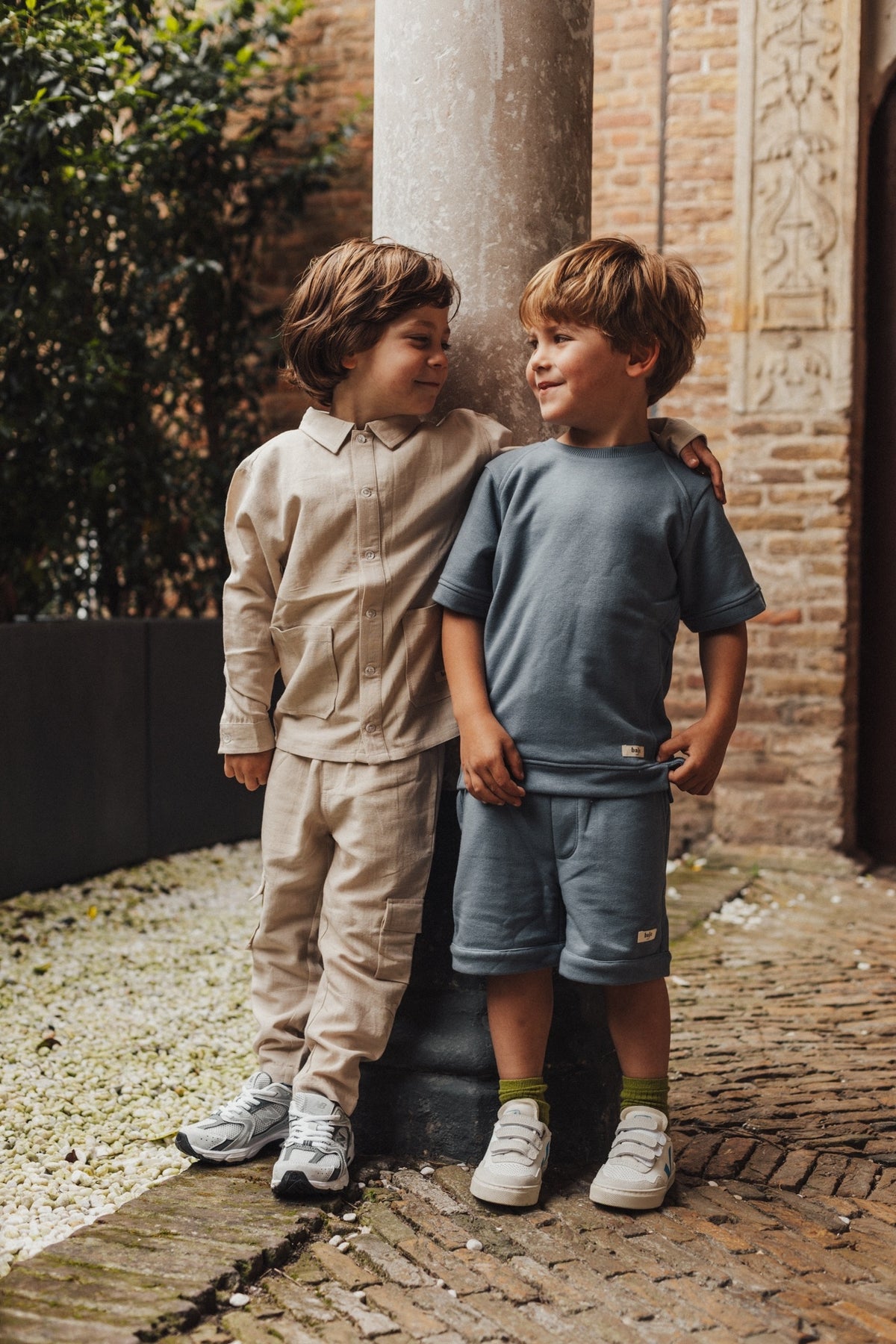BAJE Makai jongens pants Beige / Beige broek (valt groot)