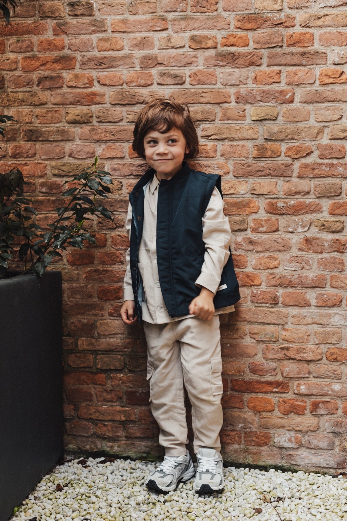 BAJE Makai jongens pants Beige / Beige broek (valt groot)