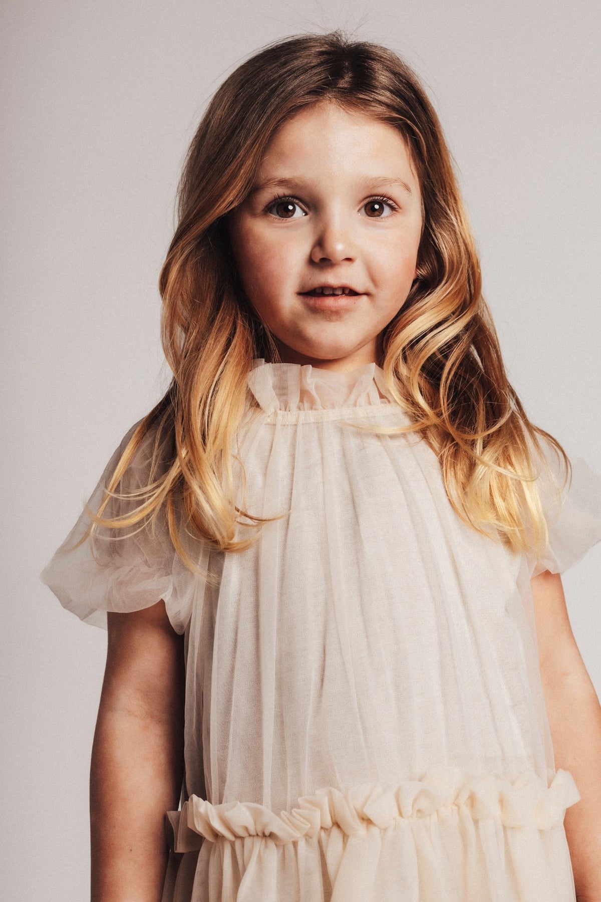 BAJE jurk meisje Melle Beige (valt groot)