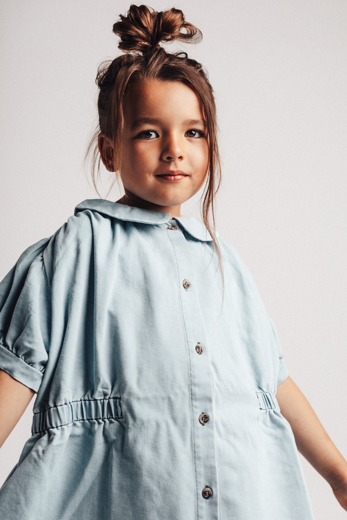 BAJE jurk meisje Mirabel Blue Denim Light blauw (valt groot)