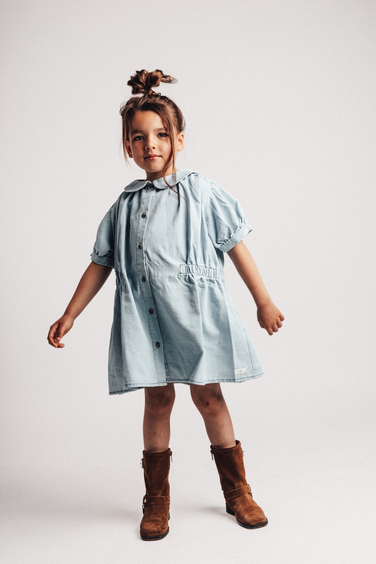 BAJE jurk meisje Mirabel Blue Denim Light blauw (valt groot)