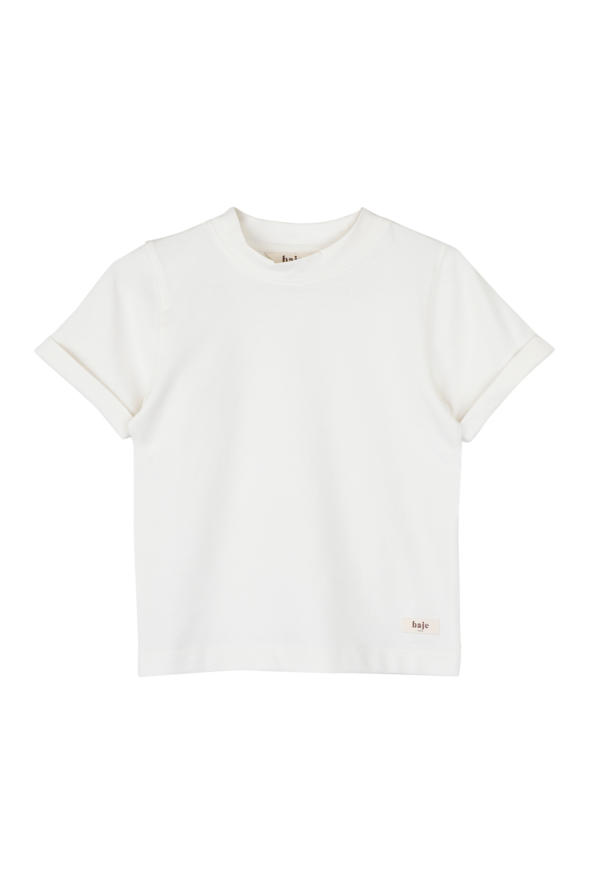 BAJE T-shirt jongen Moss White Cloud wit (valt groot)