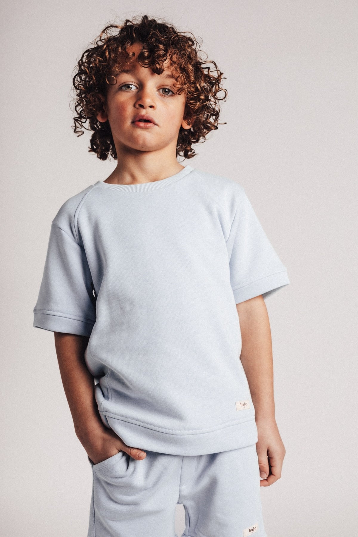 BAJE T-shirt jongen Mylo Blue Stone blauw (valt groot)
