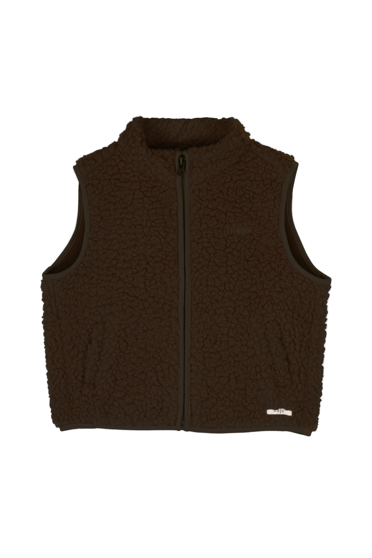 BAJE teddy gilet jongen Myso Brown Choco (chocoladebruin)