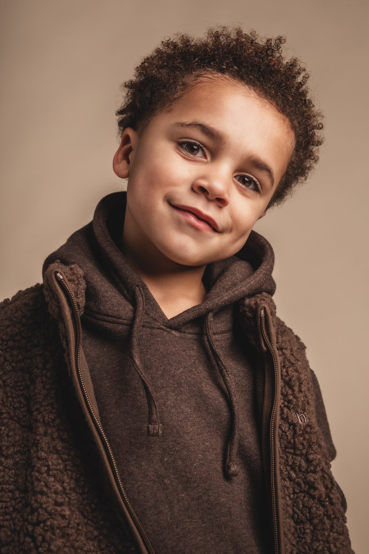BAJE teddy gilet jongen Myso Brown Choco (chocoladebruin)