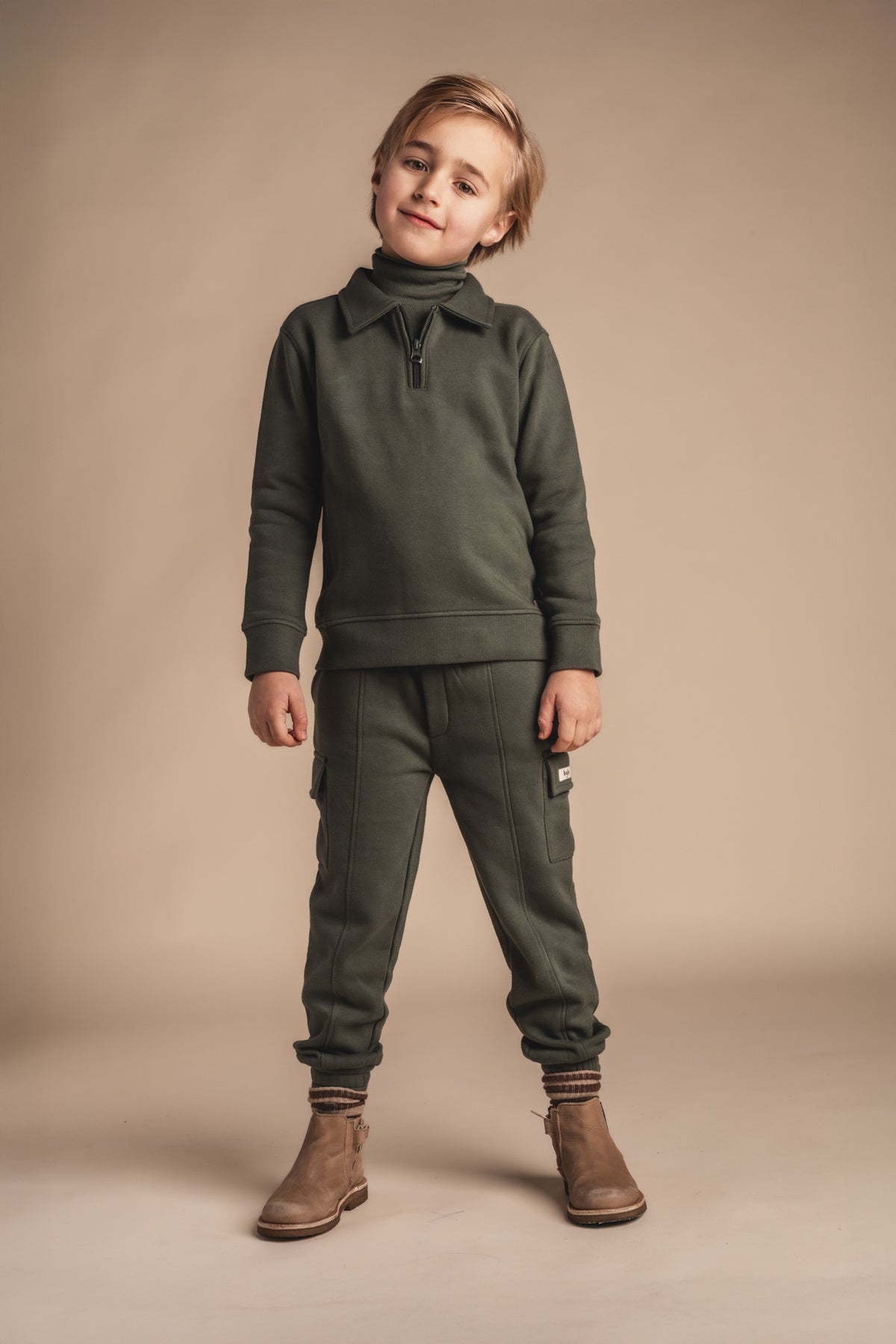 BAJE cargo broek jongen Palmer Green Agave (olijfgroen)