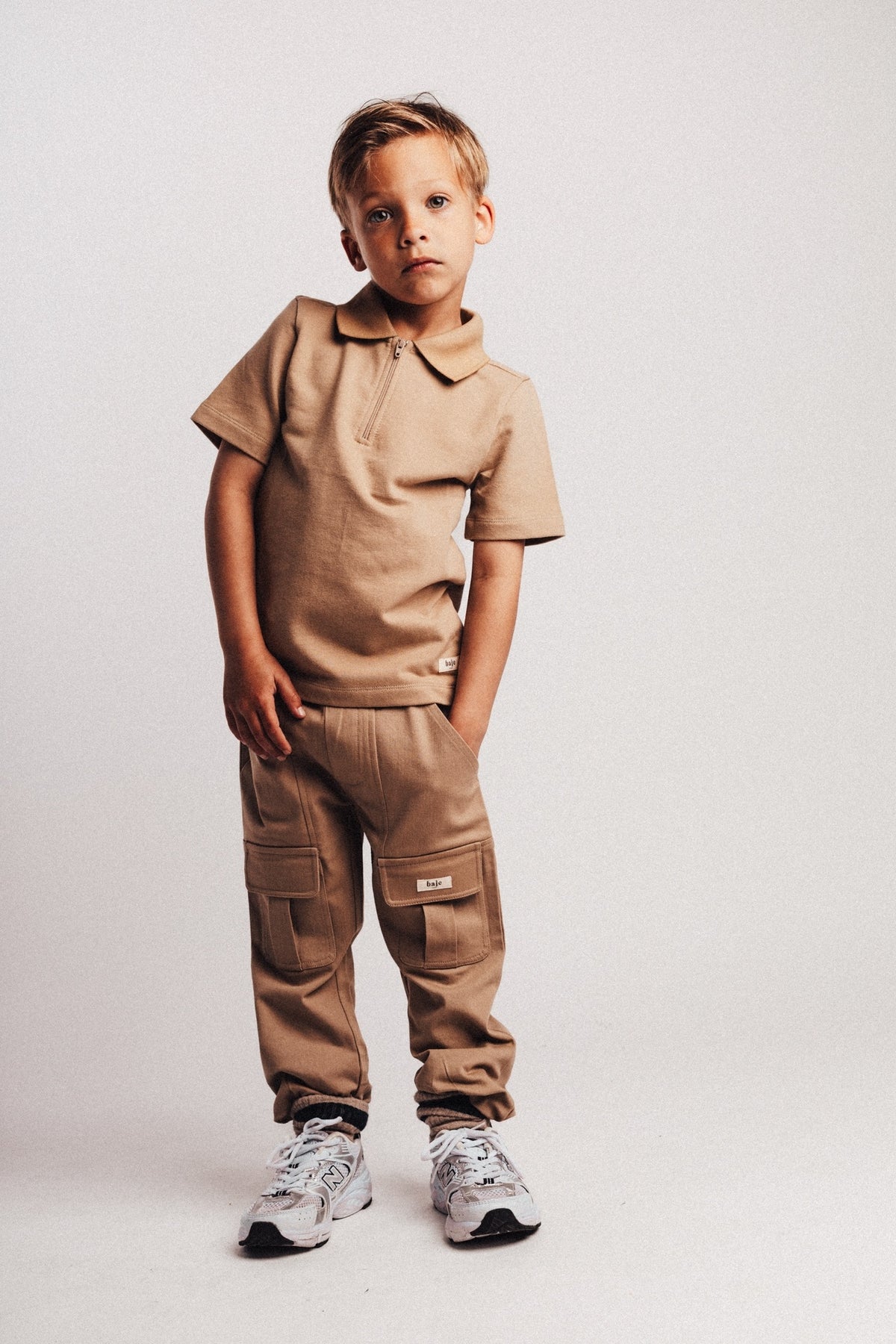 BAJE lange broek meisje Piera Taupe Cafe taupe (valt groot)