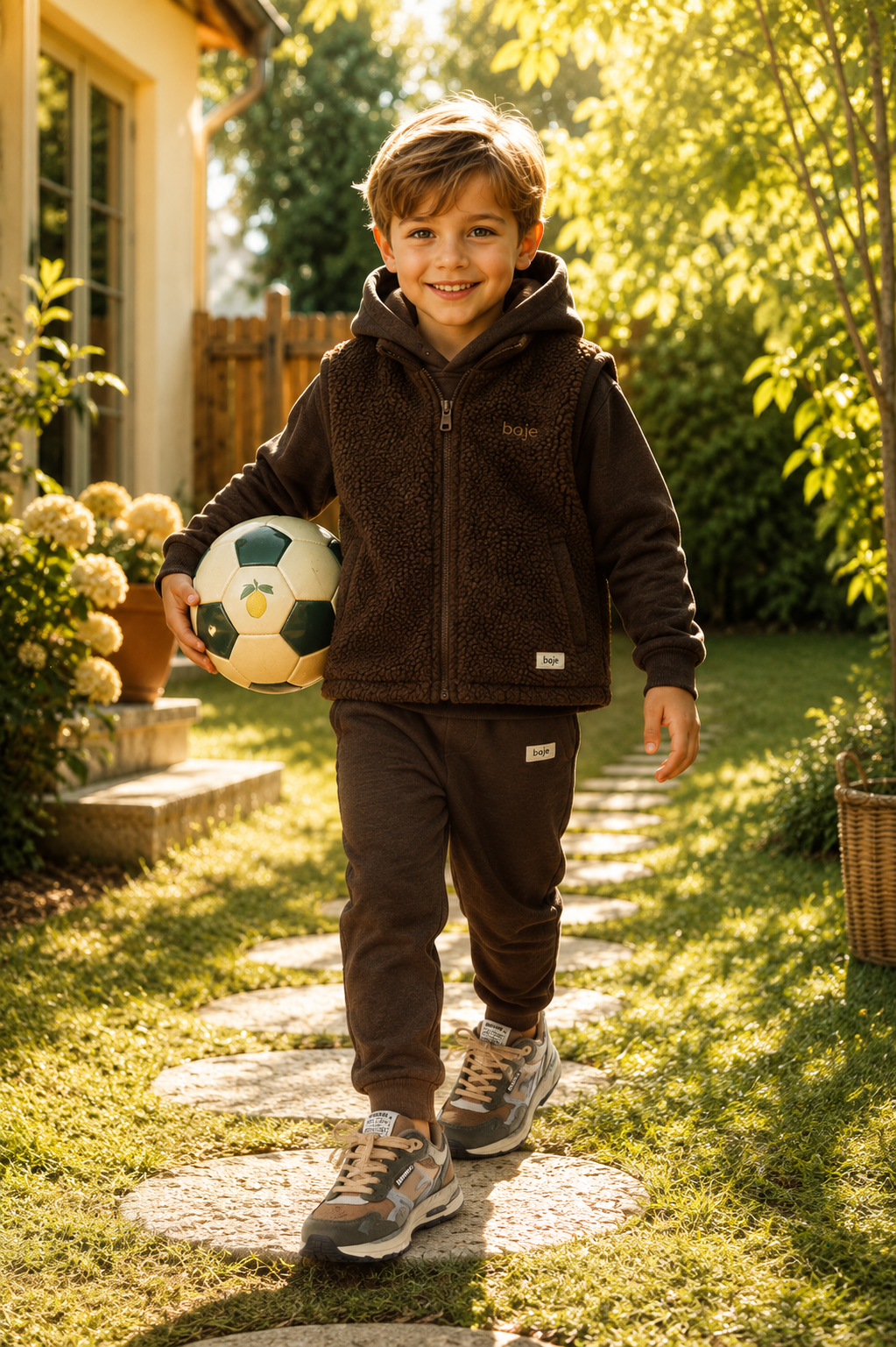 BAJE jogger jongen Port Brown Choco (chocoladebruin)