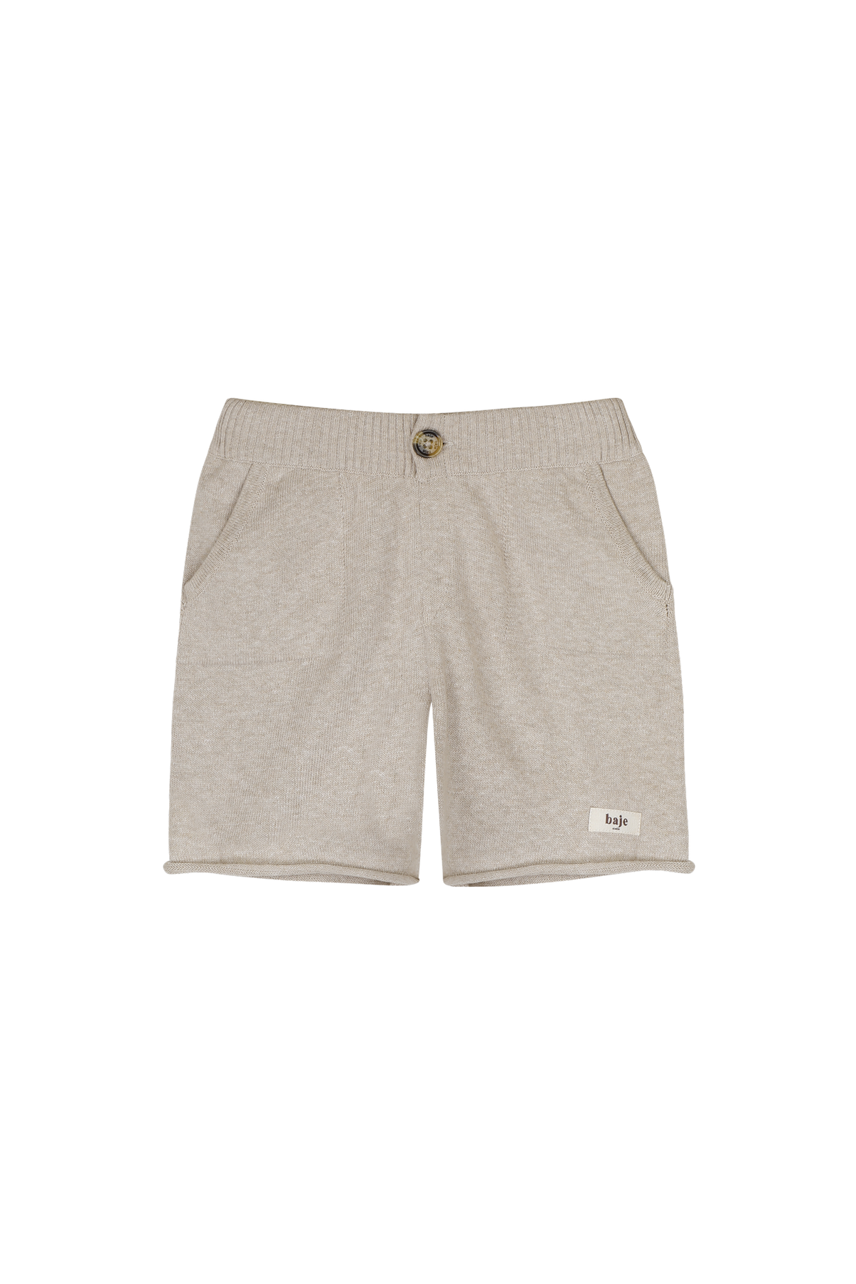 BAJE korte broek jongen Sebastian Sand Melange beige (valt groot)