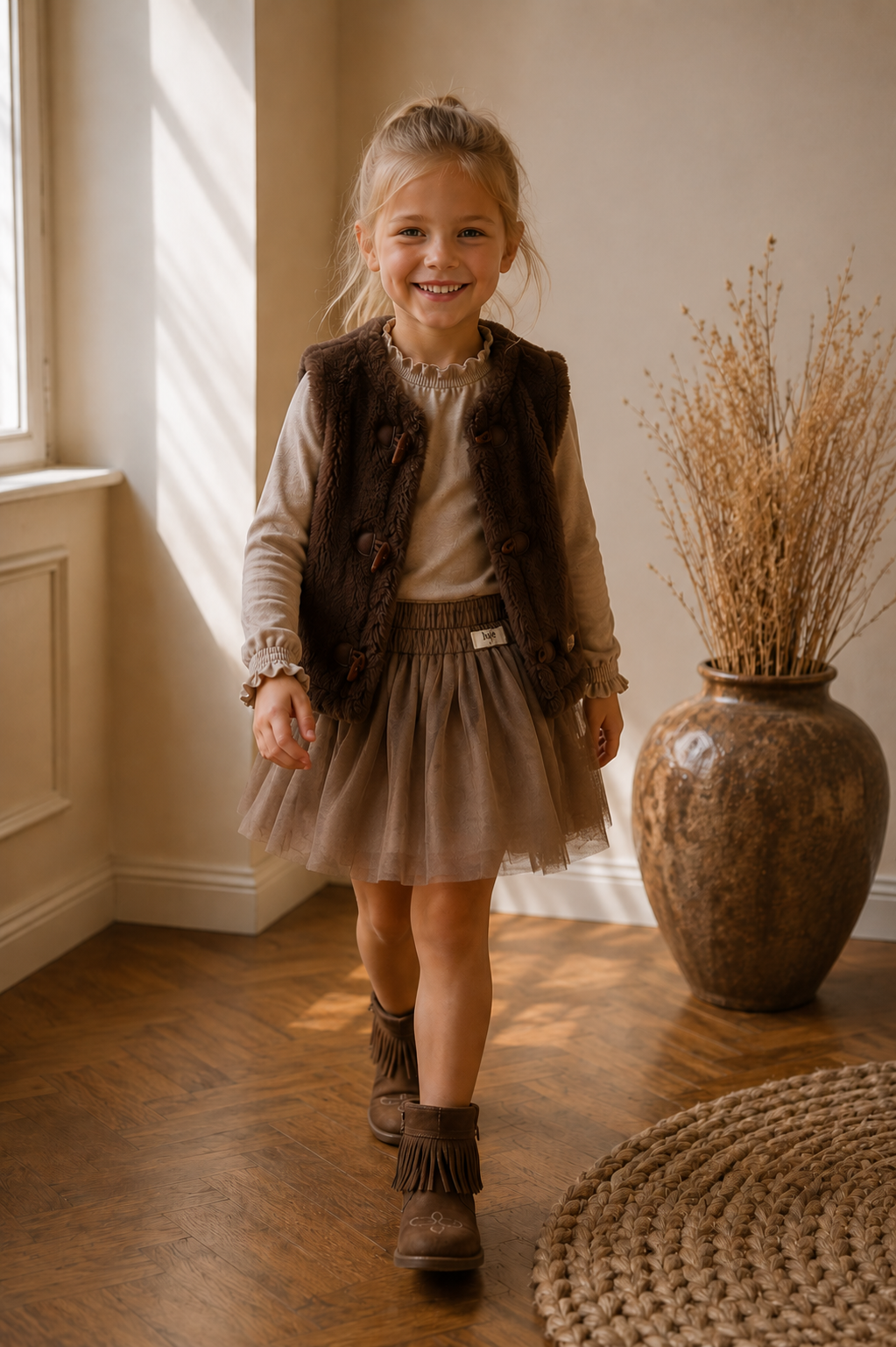 BAJE rokje meisje Sophia Taupe