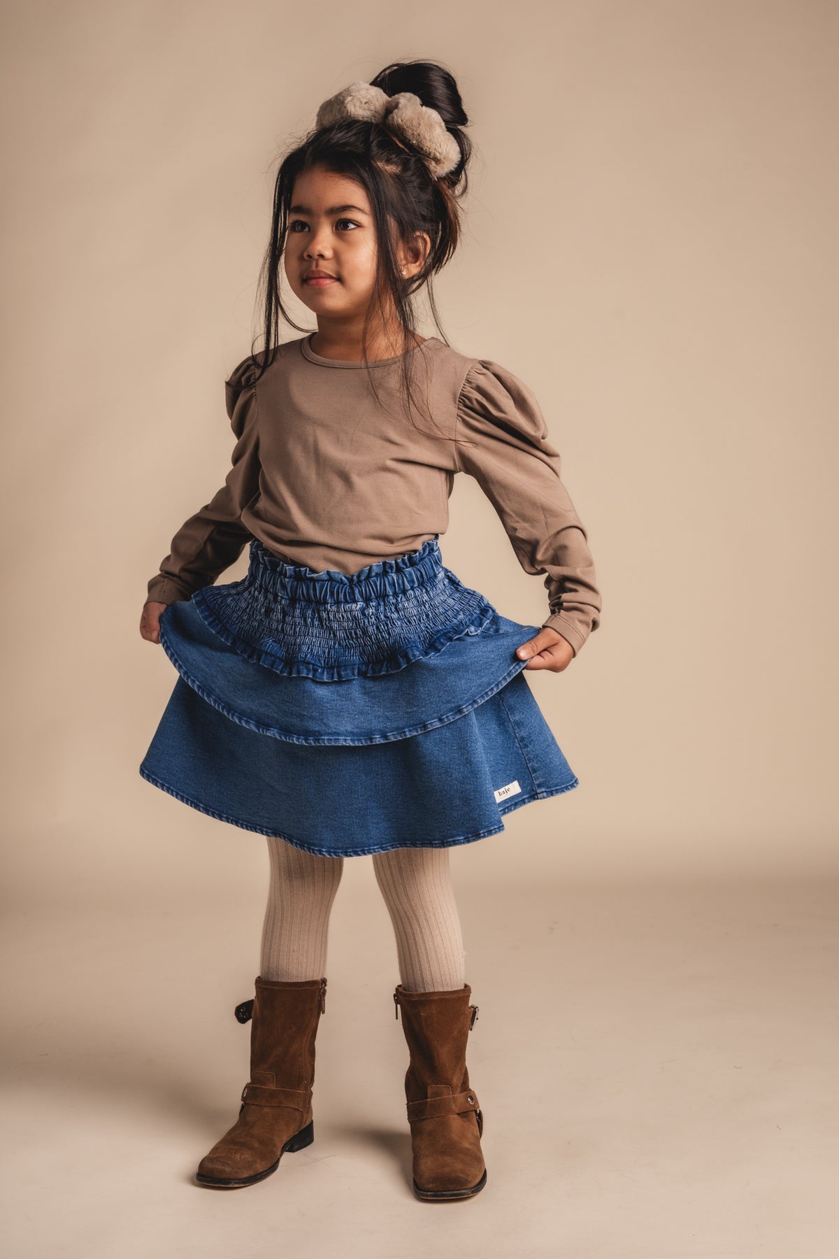 BAJE rokje meisje Yela Blue Denim (denimblauw)