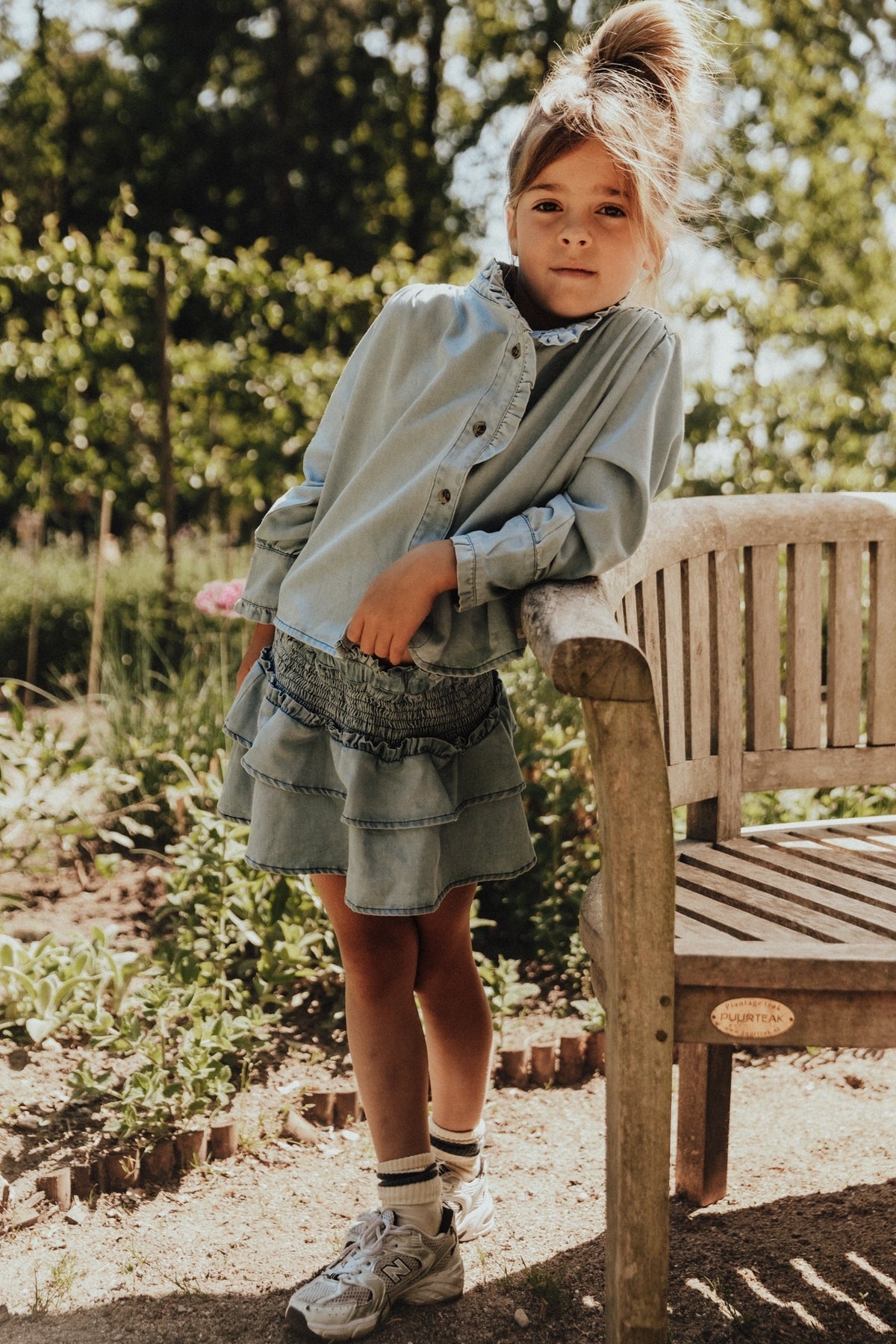 BAJE rokje meisje Yille Blue Denim Light blauw (valt groot)