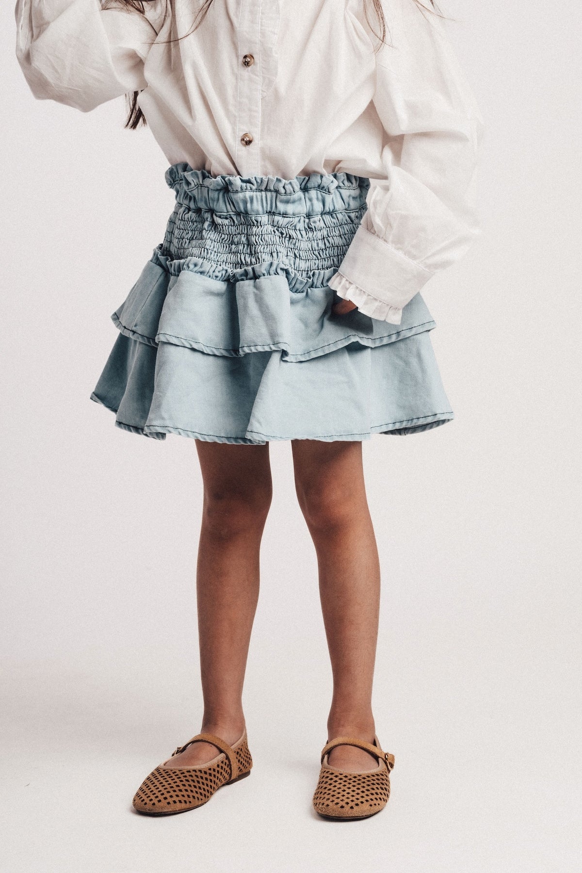 BAJE rokje meisje Yille Blue Denim Light blauw (valt groot)