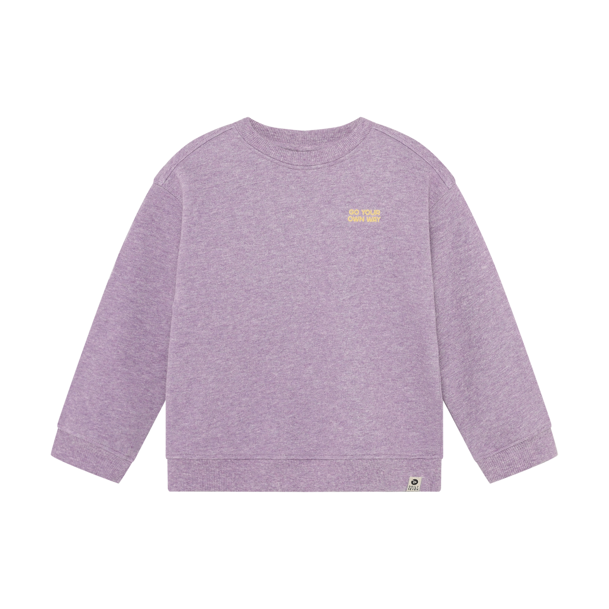 Daily7 oversized sweater jongen Backprint Purple Melange (paars melange)
