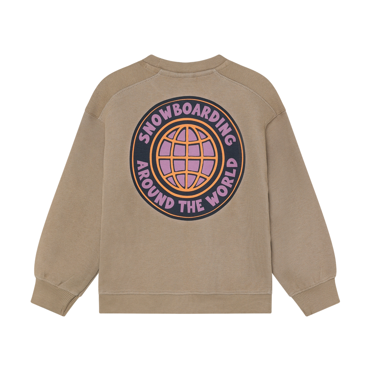 Daily7 oversized sweater jongen Backprint Plaza Taupe (taupe)