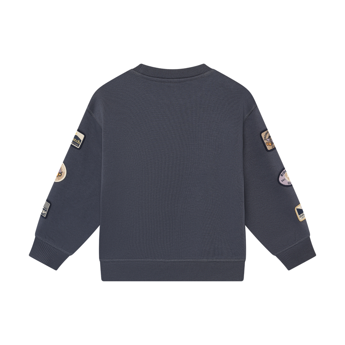 Daily7 oversized sweater jongen Badges Odyssey Grey (grijs)