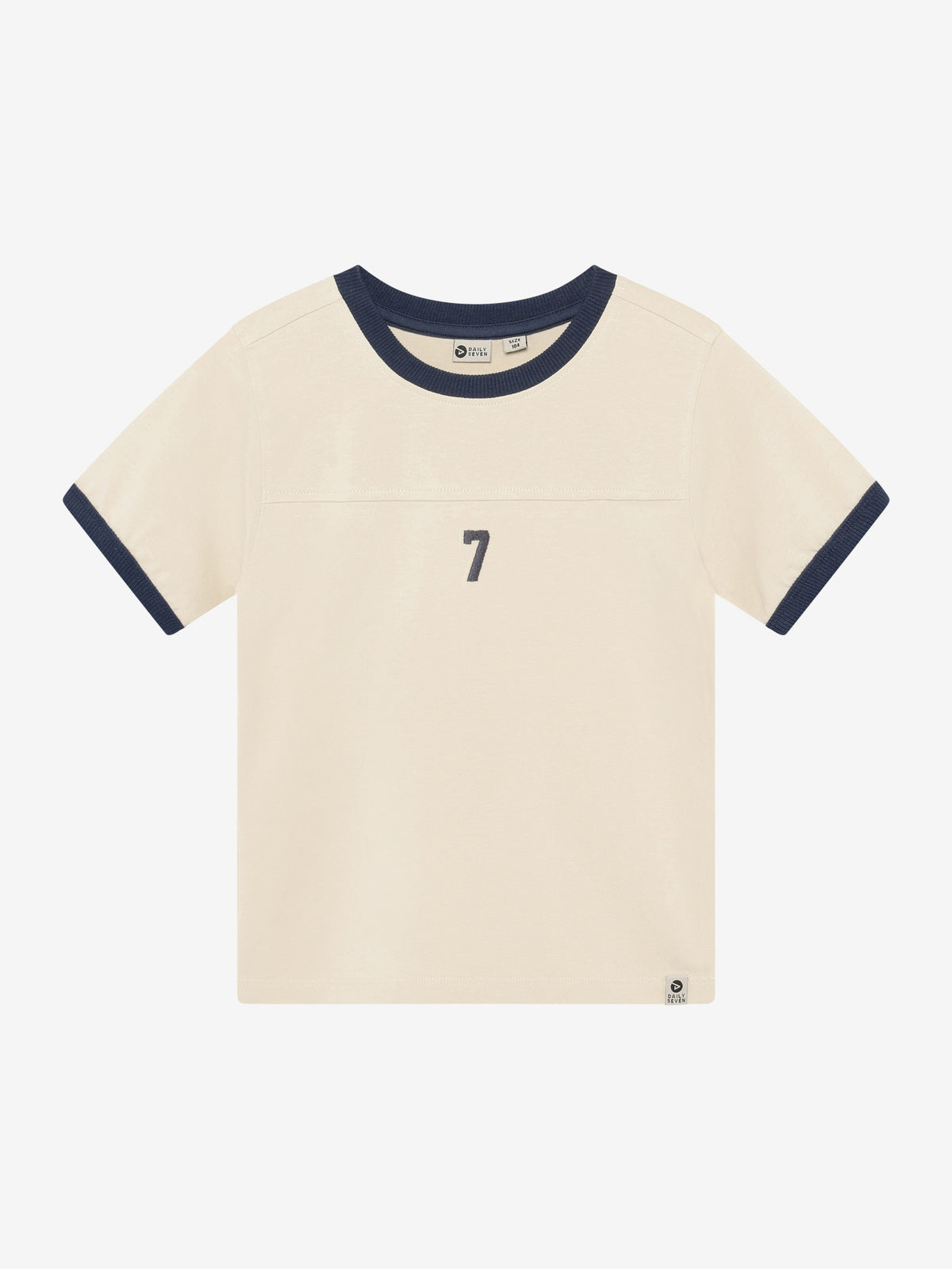 Daily7 T-shirt jongen Contrast Sandshells (zand)