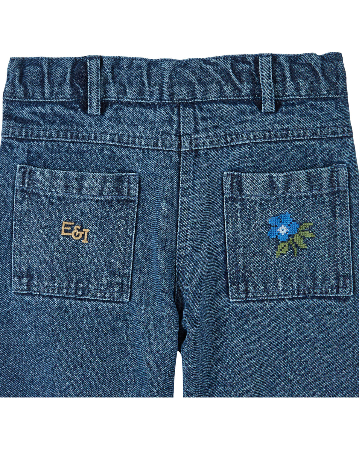 EMILE ET IDA broek meisje Denim Brodé Denim