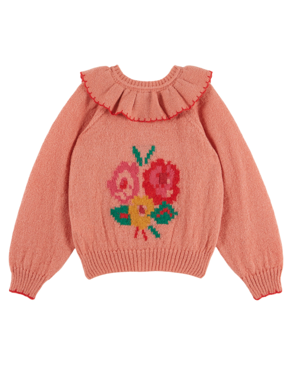EMILE ET IDA vest meisje Jacquard Placé Blush (lichtroze)