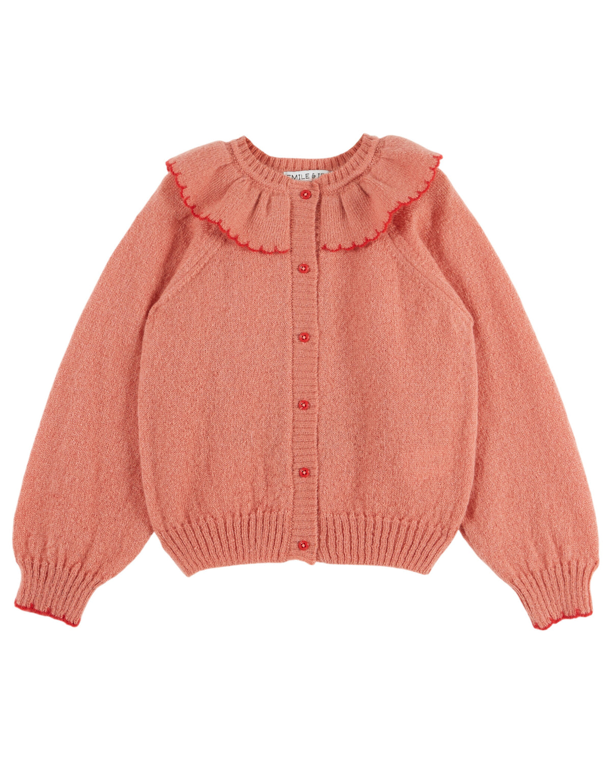 EMILE ET IDA vest meisje Jacquard Placé Blush (lichtroze)