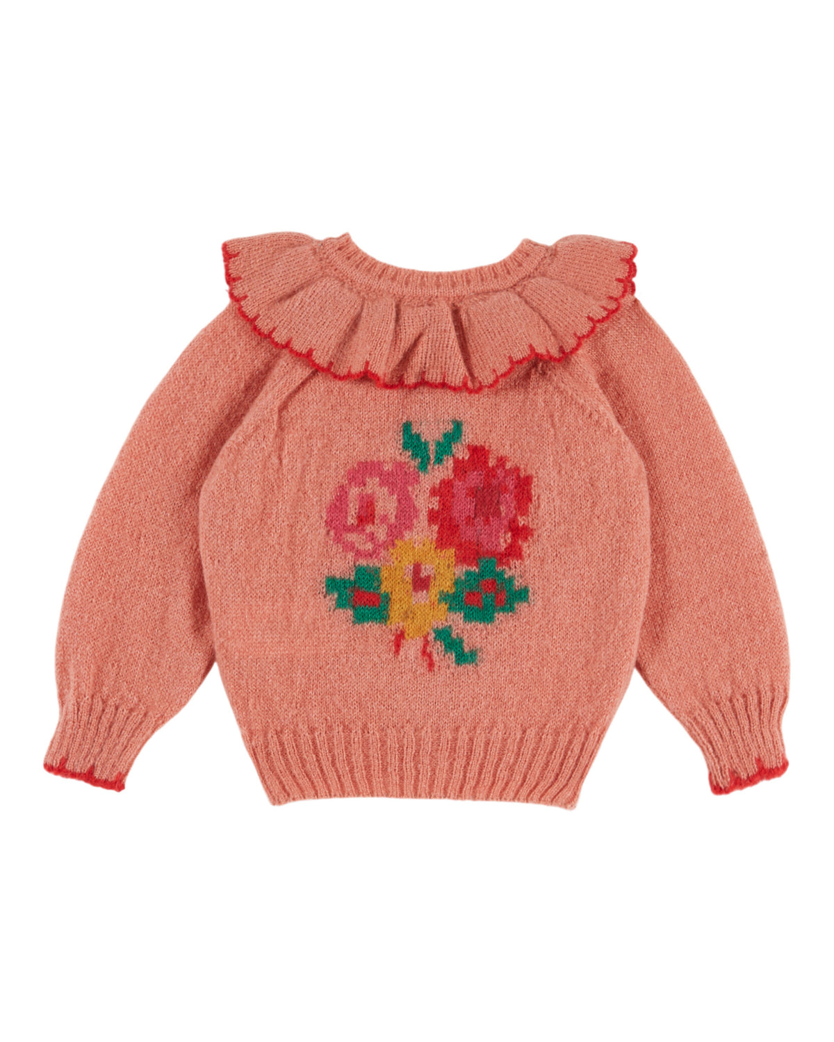 EMILE ET IDA vest meisje Jacquard Placé Blush (lichtroze)