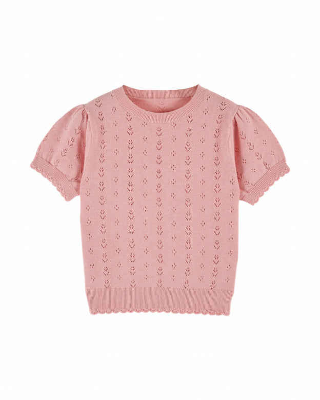 Emile et Ida | PULLOVER AJOURE MC | Macaron