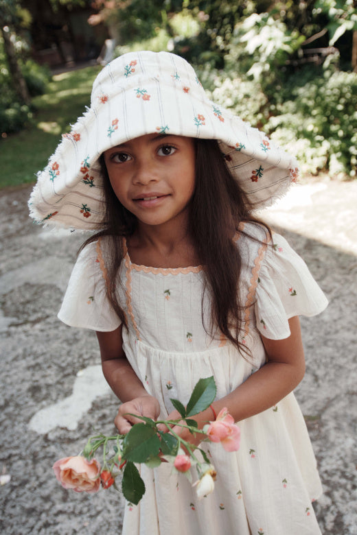 Emile et Ida | ROBE BRODEE ALL OVER | Crème