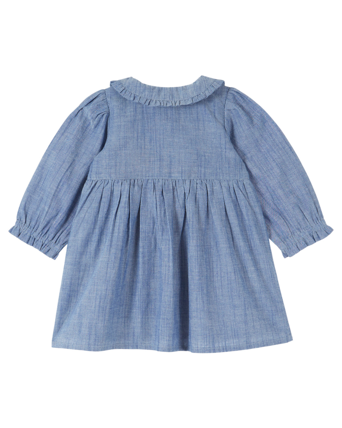 EMILE ET IDA jurk meisje Smockée Chambray Chambray (lichtblauw)