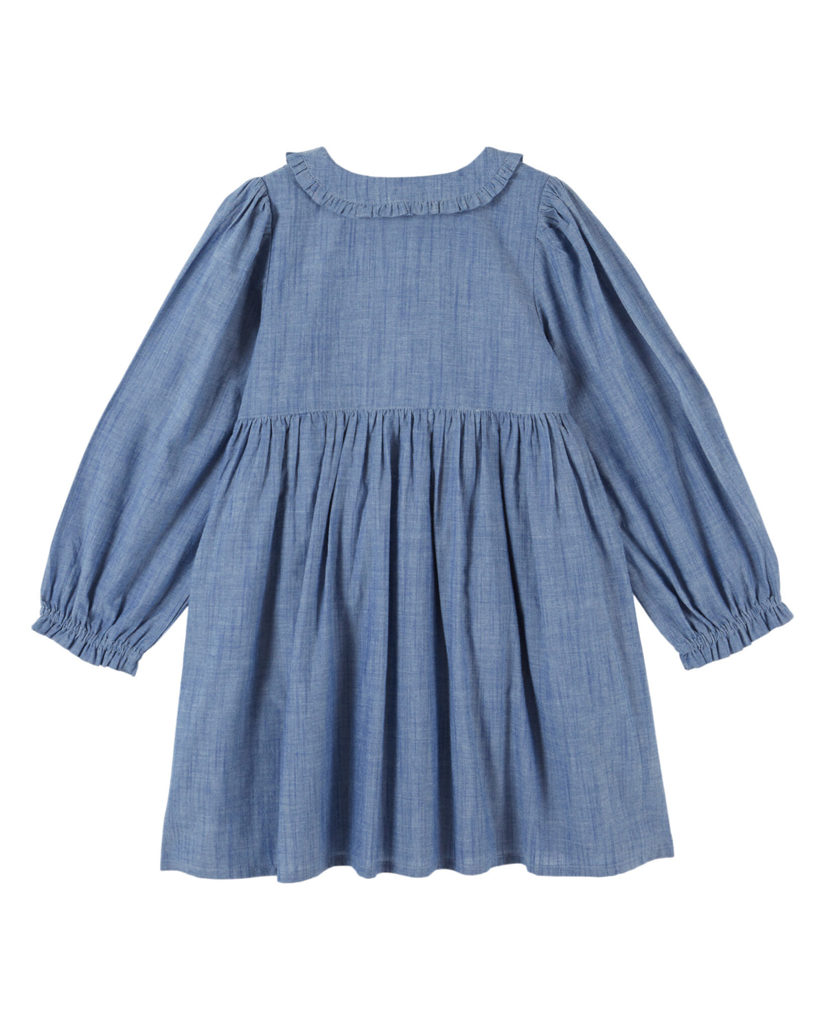 EMILE ET IDA jurk meisje Smockée Chambray Chambray (lichtblauw)