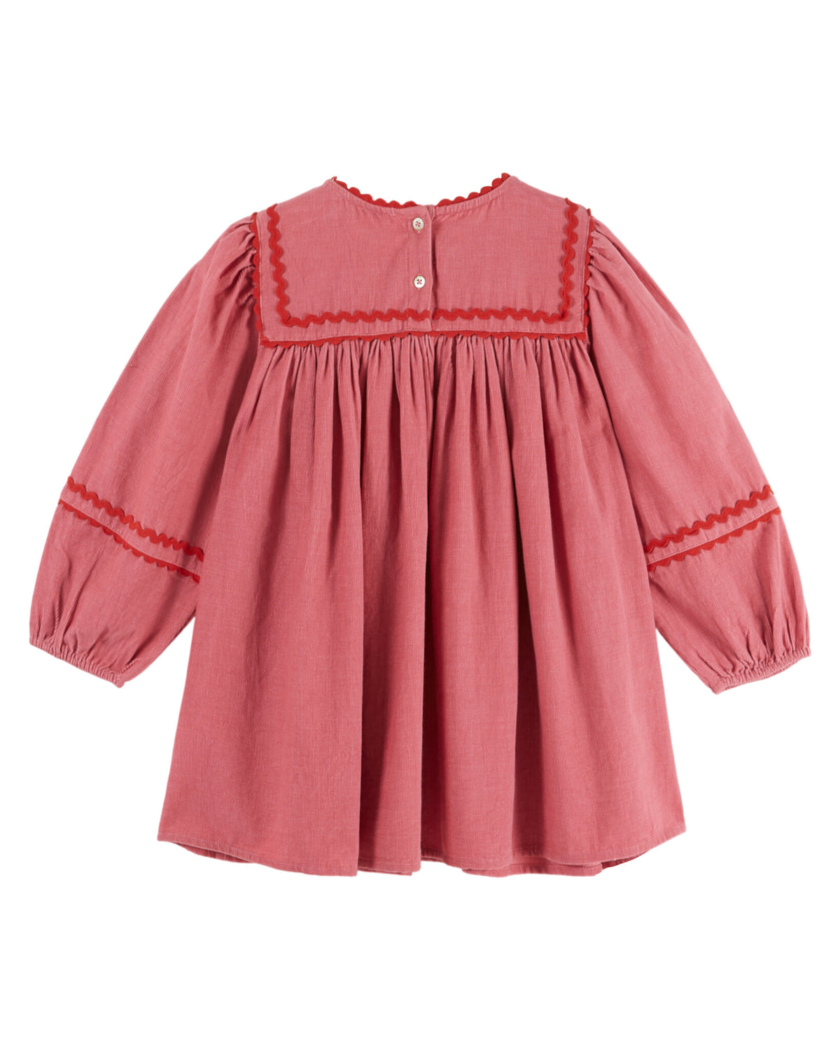 EMILE ET IDA jurk meisje Velours Unie Framboise (framboosroze)
