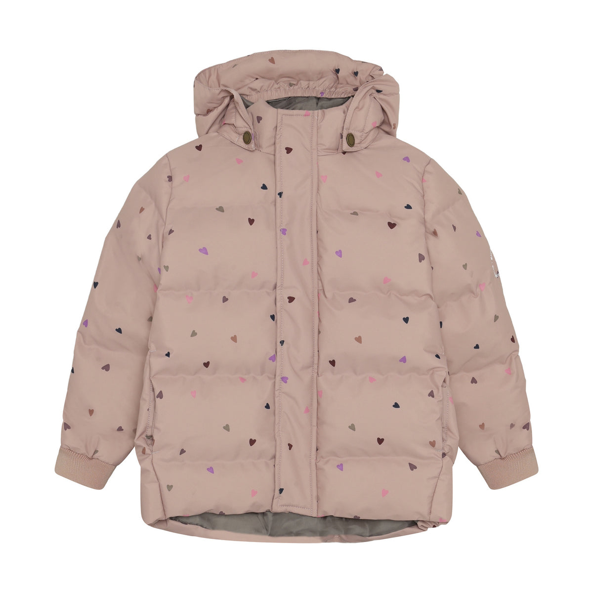 EN FANT winterjas meisje Jacket Quilt AOP Adobe Rose (oudroze)