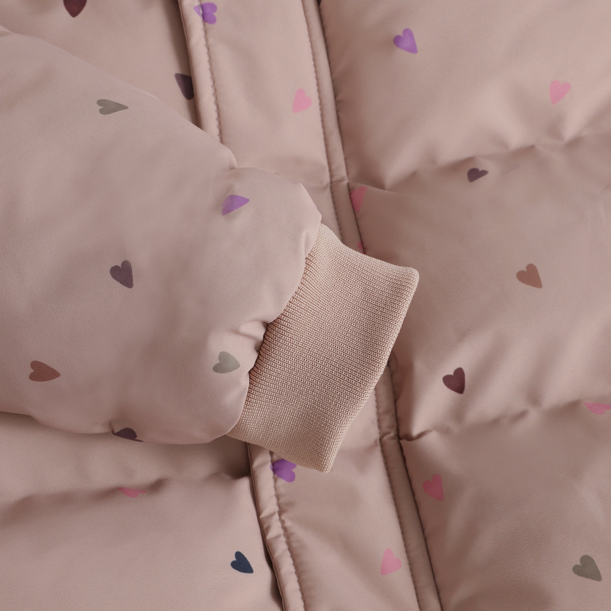 EN FANT winterjas meisje Jacket Quilt AOP Adobe Rose (oudroze)