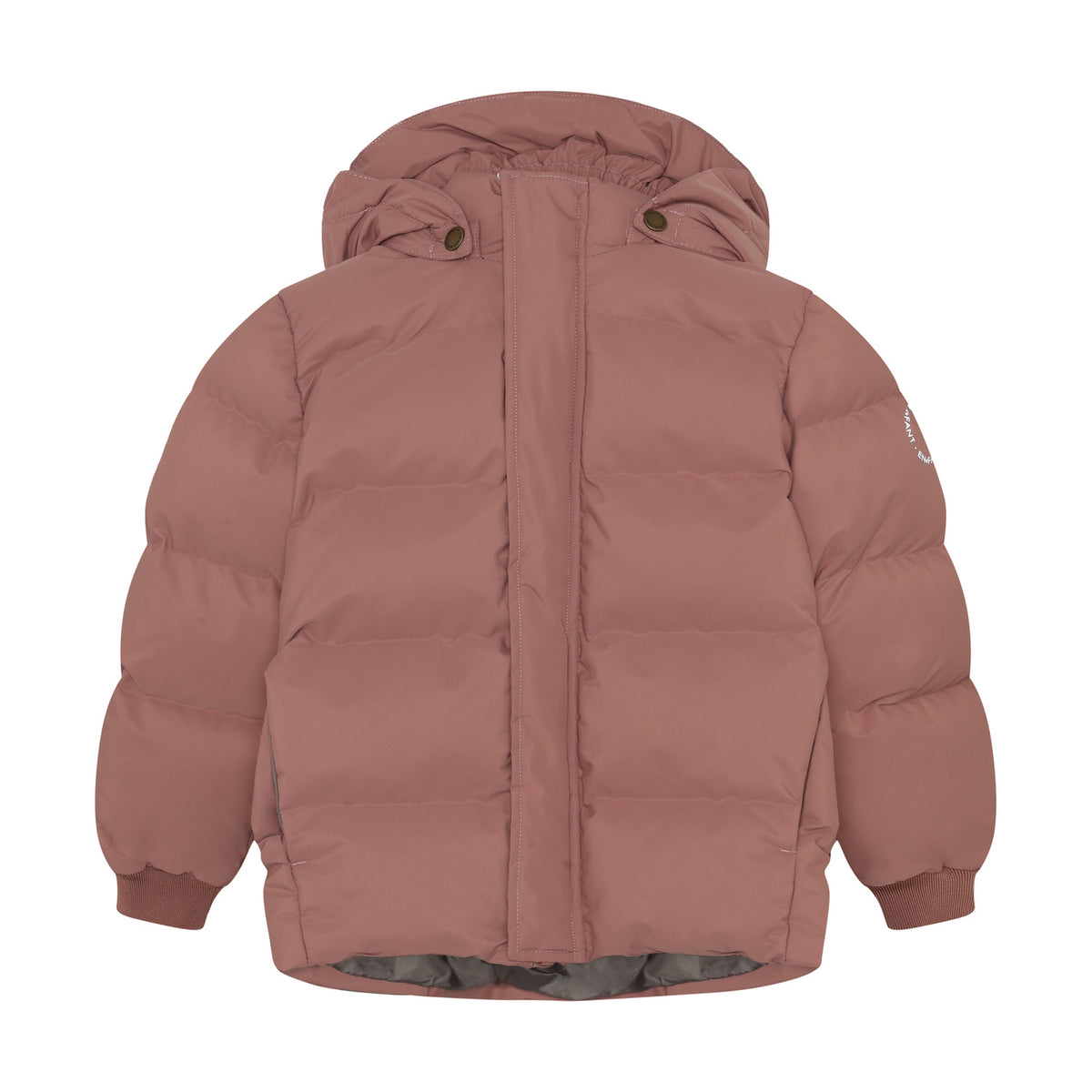 EN FANT winterjas meisje Quilt AOP Burlwood (oudroze)