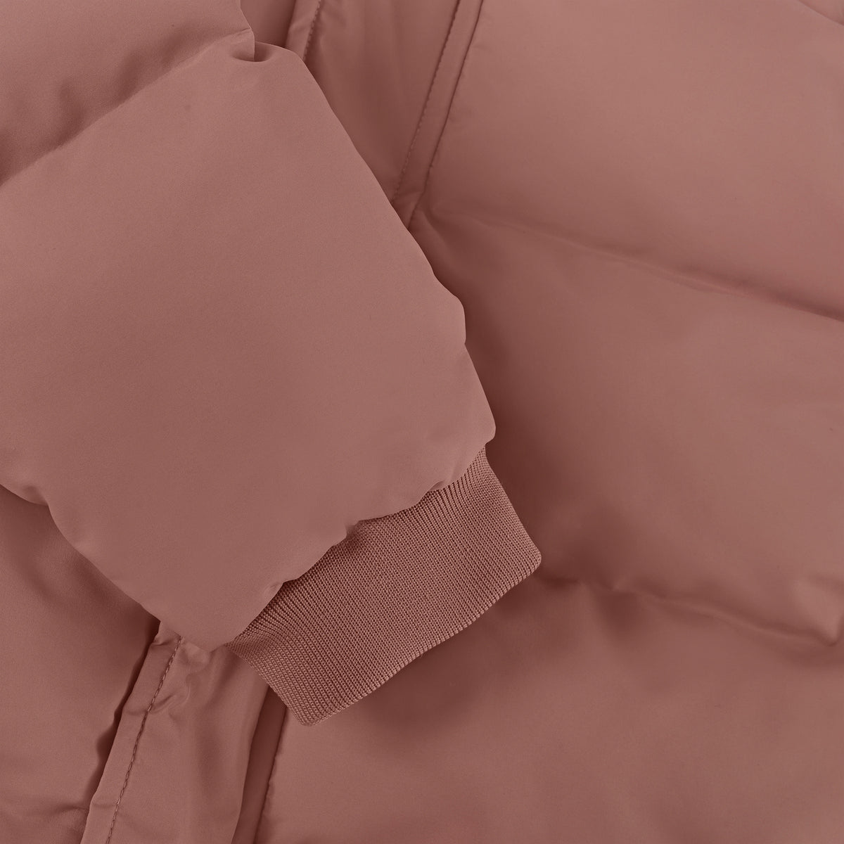 EN FANT winterjas meisje Quilt AOP Burlwood (oudroze)