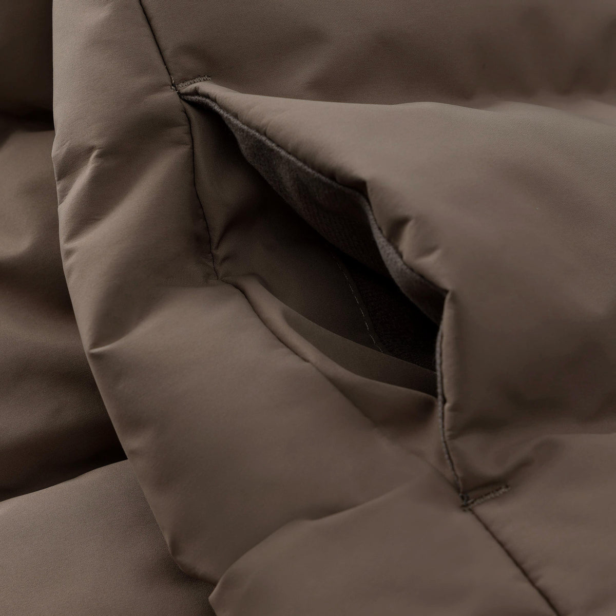 EN FANT winterjas kind Quilt AOP Pine Bark (donkerbruin)