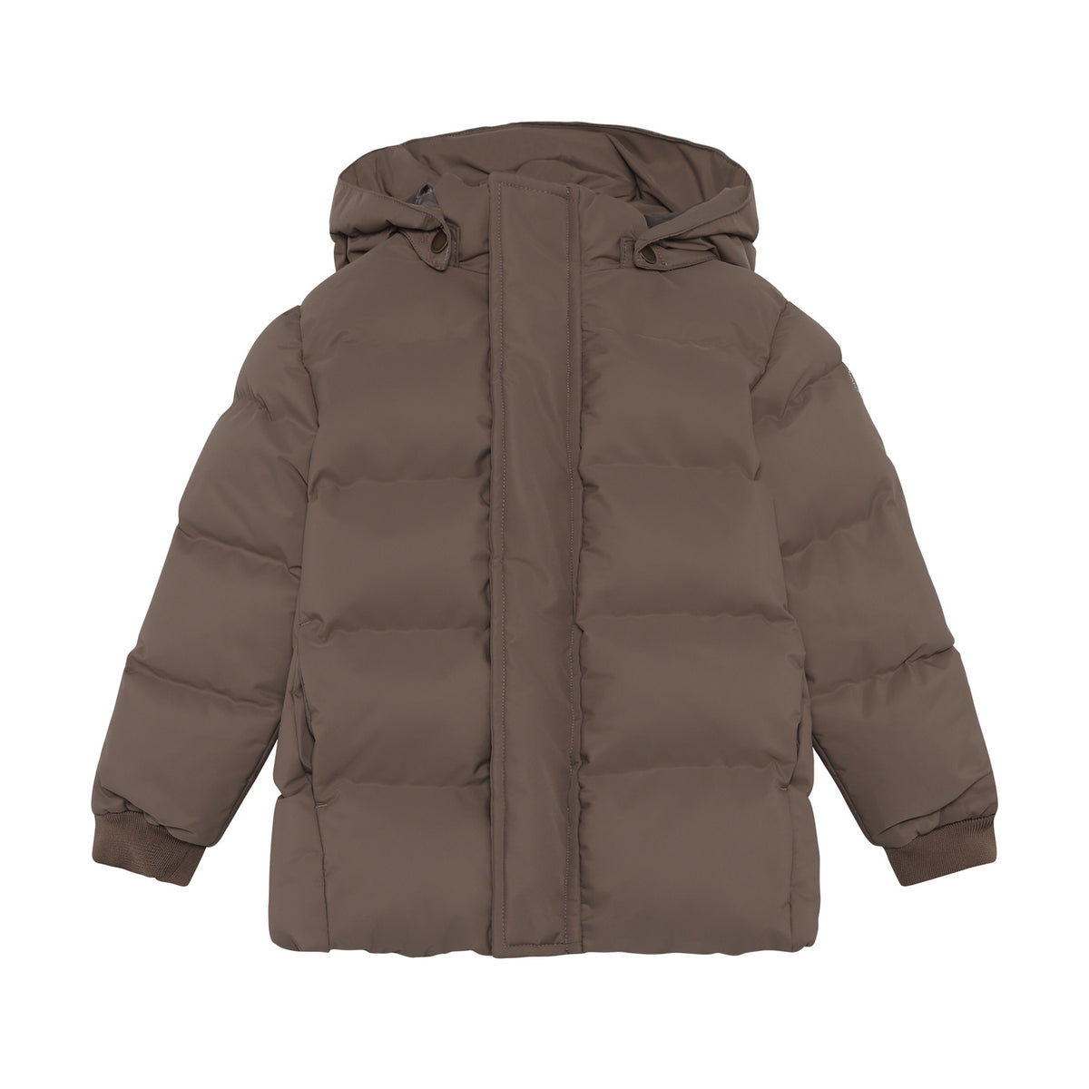 EN FANT winterjas kind Quilt AOP Pine Bark (donkerbruin)