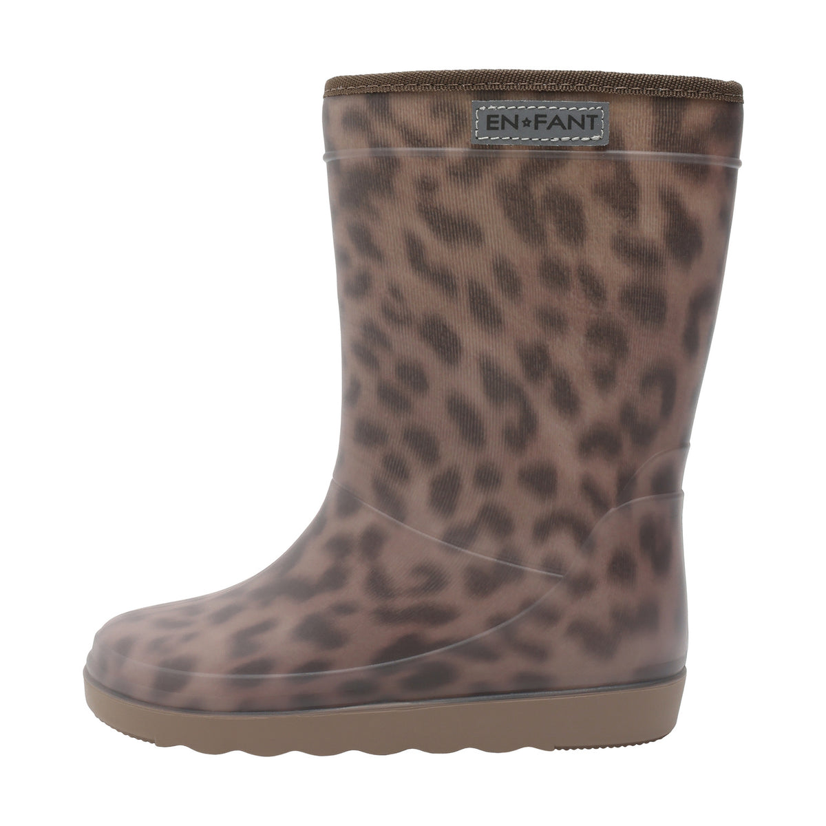 EN FANT thermo regenlaarzen print kind gevoerde laarzen Pine Bark (donkerbruin)