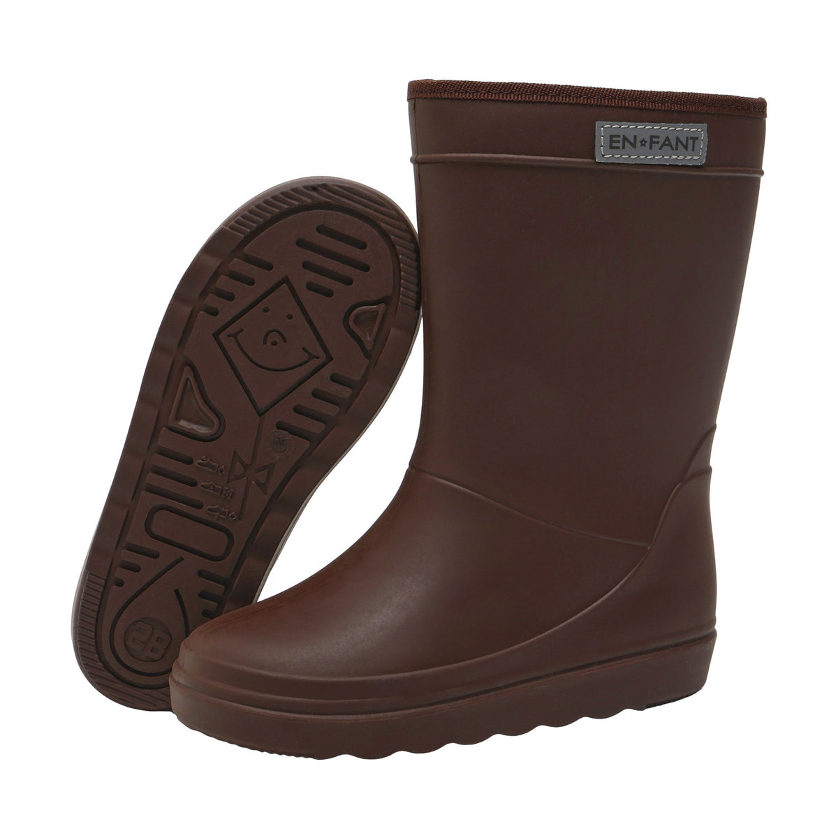 EN FANT thermo regenlaarzen kind gevoerde laarzen Coffee Bean (donkerbruin)