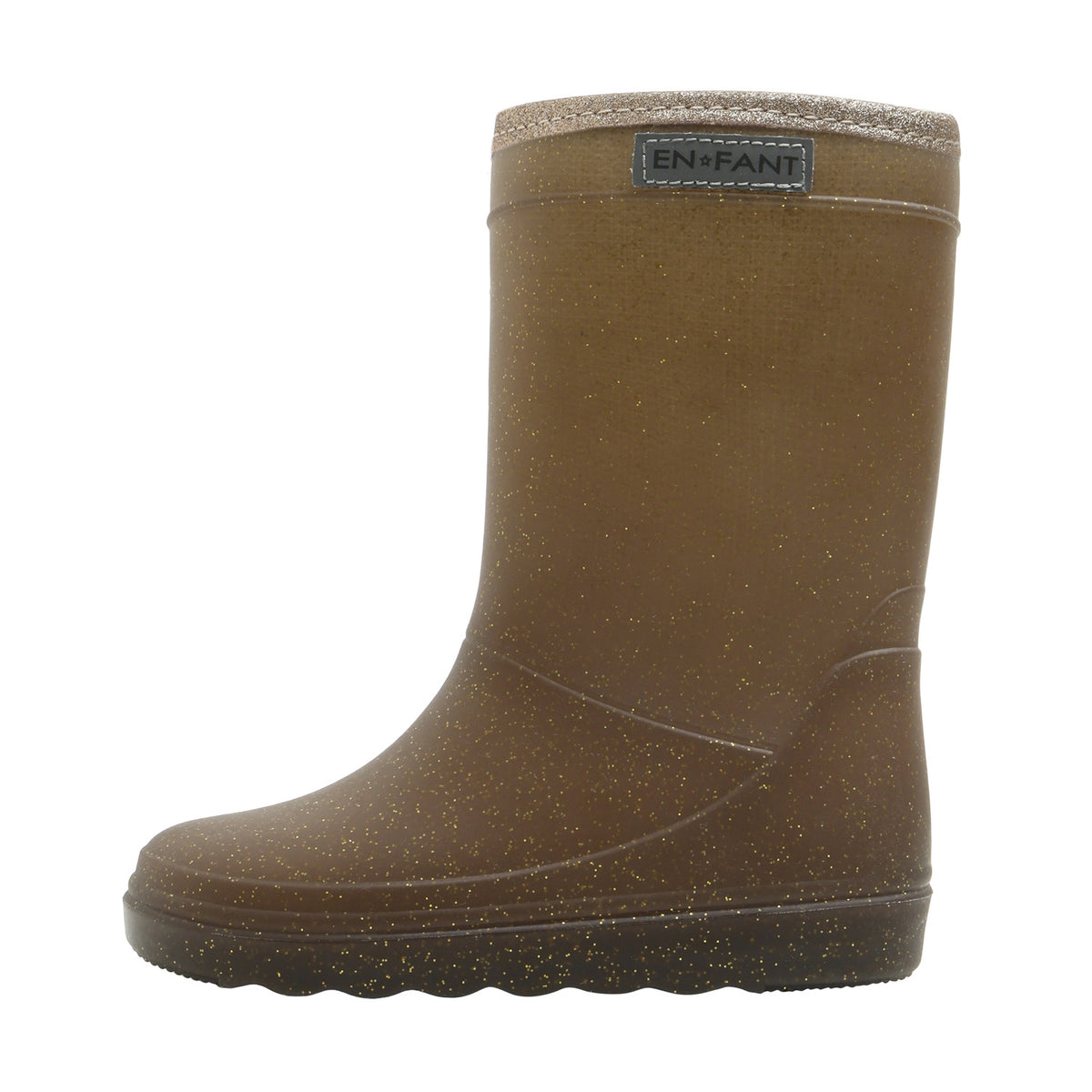 EN FANT thermo regenlaarzen glitter kind gevoerde laarzen Coffee Bean (donkerbruin)